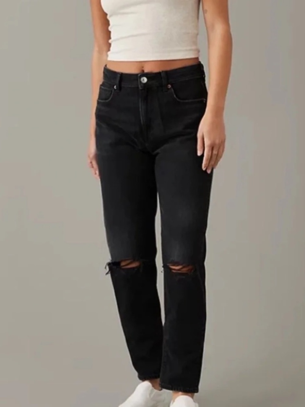 American Eagle Women's Strigid High-Waisted Stretch Mom Jean